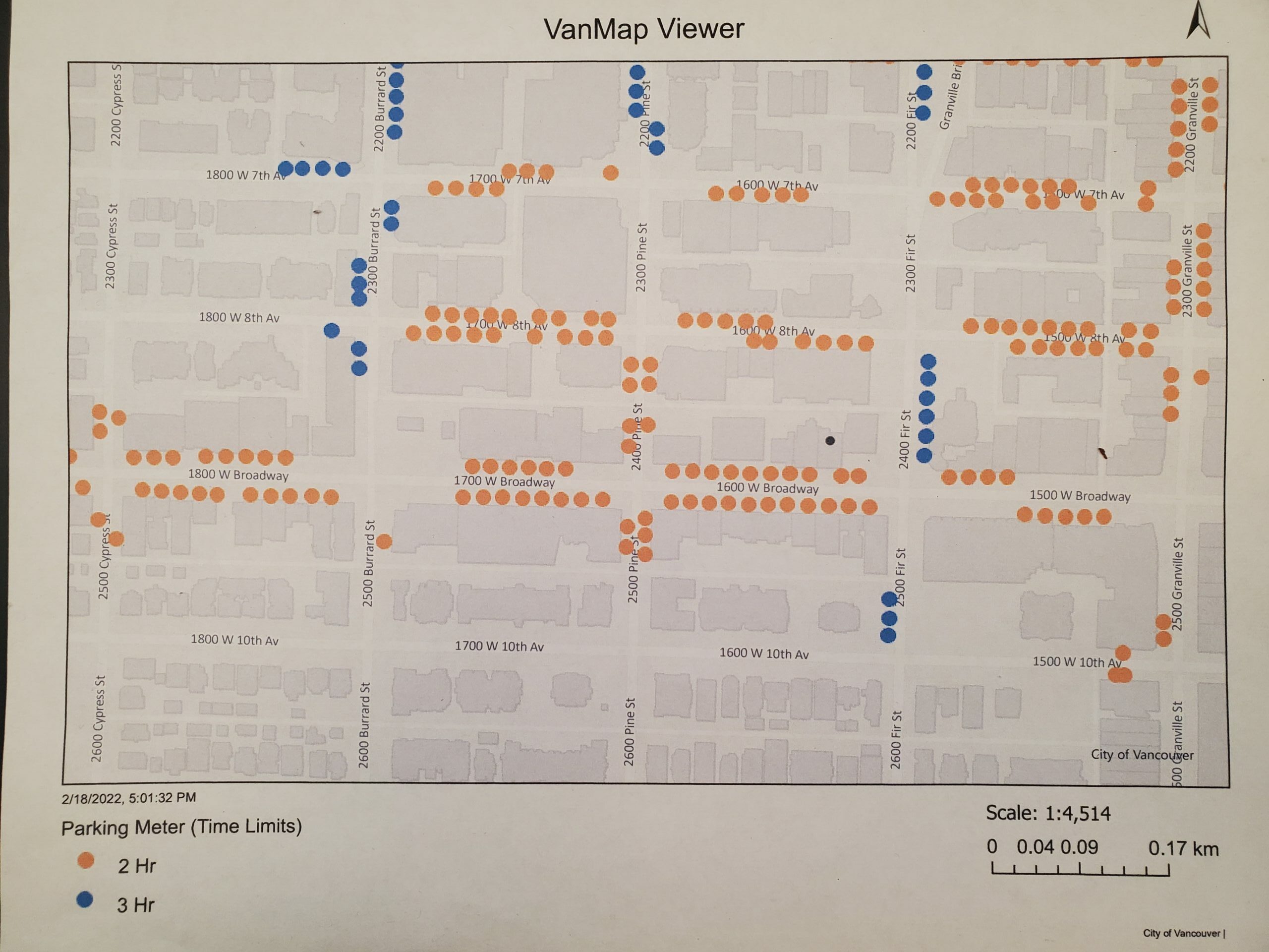 DV parking map